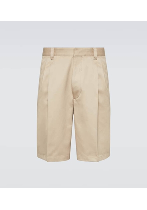 Prada Pleated cotton Bermuda shorts
