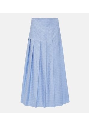 Gucci GG Supreme Oxford cotton midi skirt