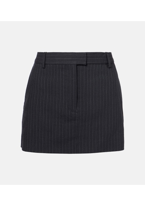 Acne Studios Chalk stripe wool and cotton miniskirt