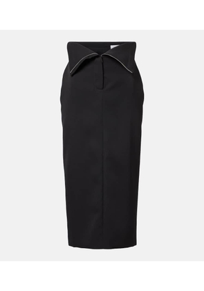 McQueen High-rise wool pencil skirt