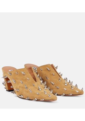 McQueen Studded suede mules