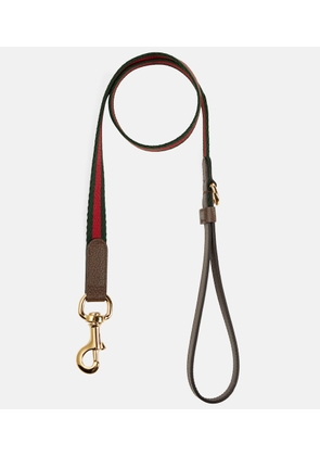 Gucci Web Stripe S/M faux leather dog leash