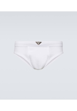 Prada Triangle striped cotton briefs