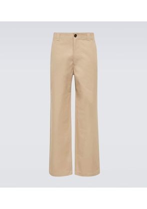 Gucci Cotton twill wide-leg pants