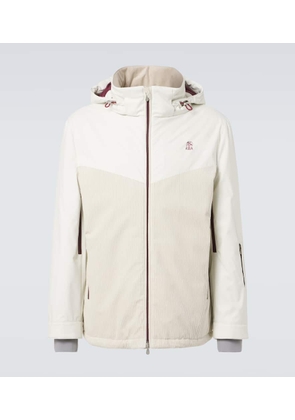 Brunello Cucinelli Corduroy-paneled ski jacket