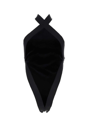 Saint Laurent Sleeveless Velvet Bodysuit
