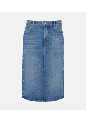 Stella McCartney Mid-rise denim pencil skirt