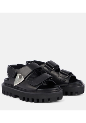 McQueen Leather slingback sandals