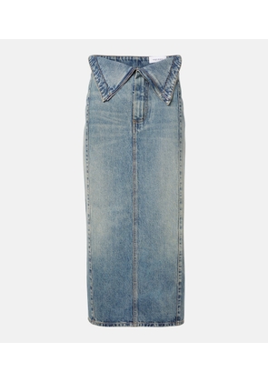 McQueen Denim midi skirt