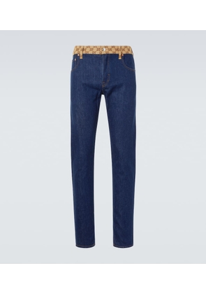 Gucci GG Canvas mid-rise tapered jeans