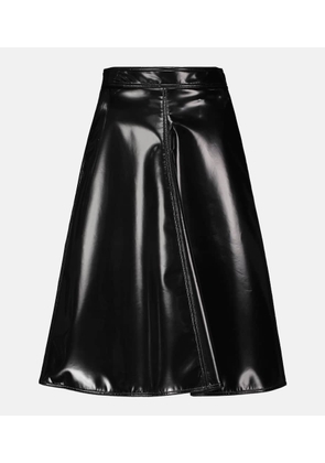 Moncler Genius 2 Moncler 1952 faux leather midi skirt