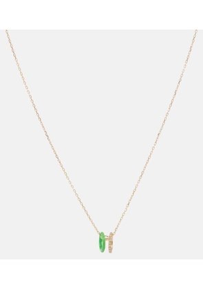 Persee 18kt gold necklace with diamonds and enamel