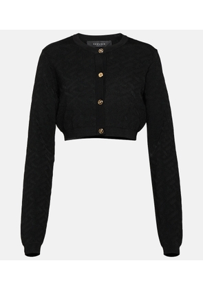Versace Medusa jacquard cropped cardigan