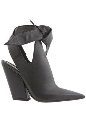 Burberry Ladies Amy Black Wrap-Tie Boots