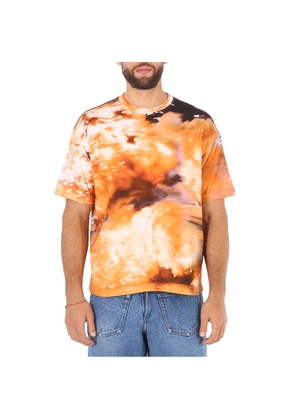 424 Mens Explosion Print Short Sleeve Cotton T-shirt