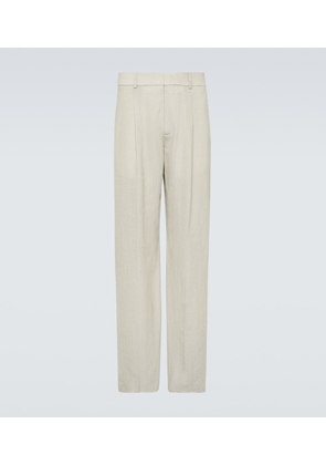 Bottega Veneta Wool and silk-blend moulinÃ© wide-leg pants