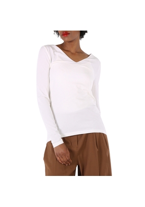 Wolford Ladies White Viscose V-neck Pullover