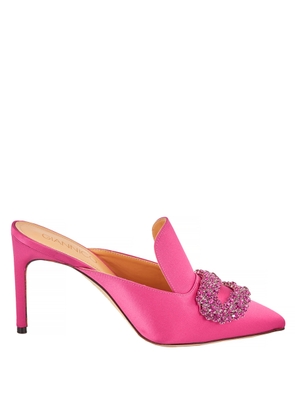 Giannico Ladies Daphne 85 Leather Heel Mules
