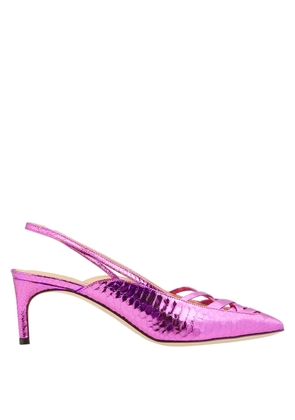 Giannico Fuchsia Amelia 60 Python Slingback Pumps