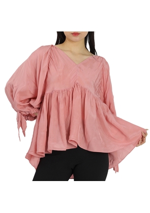 3.1 Phillip Lim Ladies Dusty Pink Empire Waisted V Neck Top