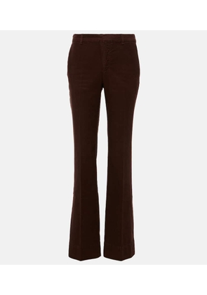 Saint Laurent Low-rise cotton corduroy bootcut pants