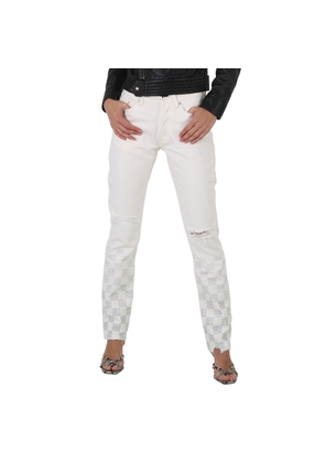 Filles A Papa Embellish Crystal Checkerboard Pants