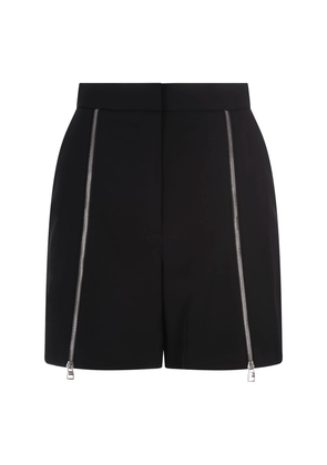 Alexander McQueen Wool Shorts With Front Zips