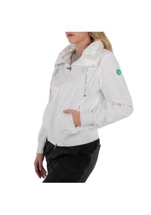 Save The Duck Ladies White Karin Bomber Rain Jacket