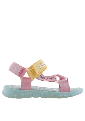 Kenzo Girls Colour-Block Embossed-Logo Touch-Strap Sandals
