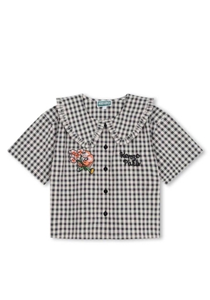 Kenzo Kids Gingham Check Logo Shirt