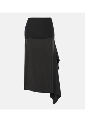 Jil Sander Asymmetric wool miniskirt