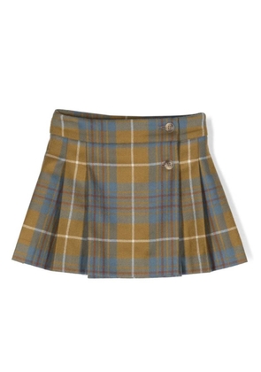 Bonpoint Kids Check Print Talissa Pleated Skirt