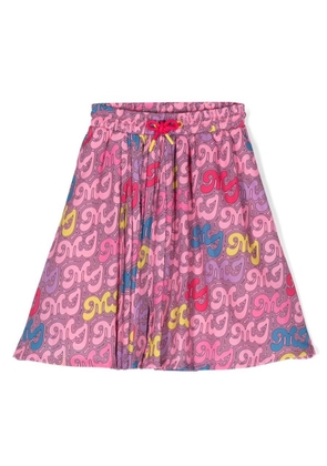 Little Marc Jacobs Girls Monogram Pleated Skirt