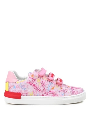 Little Marc Jacobs Girls Ink Splash Logo Velcro Sneakers