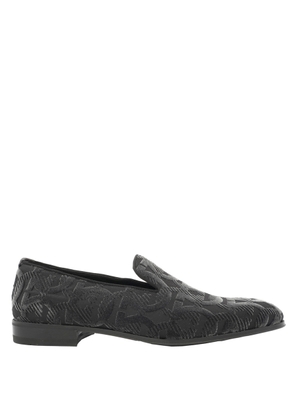 Salvatore Ferragamo Mens Black Lens Gancini Slip On Loafers
