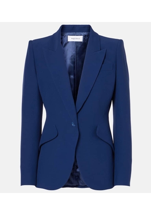 McQueen Single-breasted crepe blazer