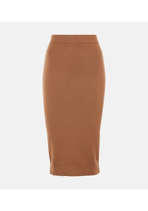 Saint Laurent Knitted wool pencil skirt