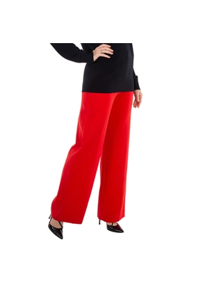 Burberry Wide-Leg Tailored TB Trousers