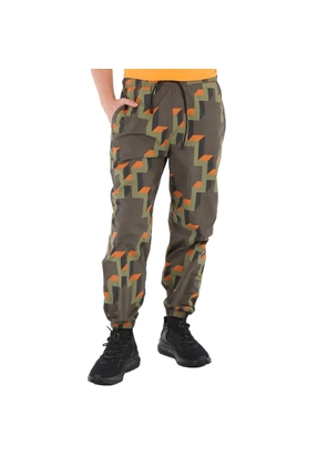 Marcelo Burlon Mens Army Orange Cross Geometric-Print Joggers