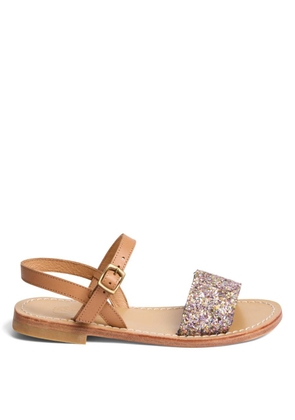 Bonpoint Girls Apis Glitter Leather Sandals