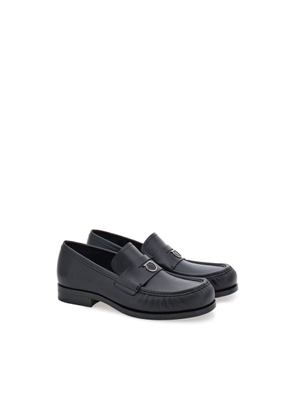 Ferragamo Gancini Plaque Leather Loafer
