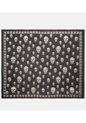 McQueen Printed silk scarf