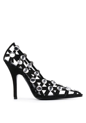 The Attico Grid 105Mm Rhinestone-Embellished Pumps
