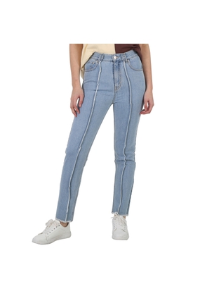 Rokh Ladies Frayed Slim Fit Jeans