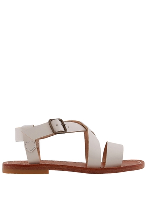 Bonpoint Girls Caina Leather Ankle-Strap Sandals