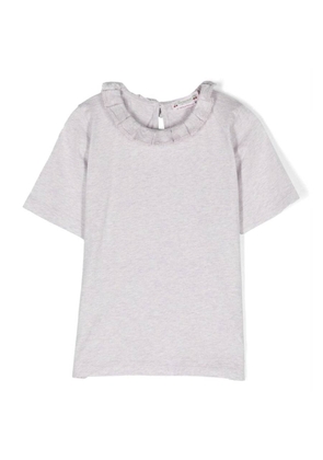 Bonpoint Kids Clea Pleated Collar Cotton T-Shirt
