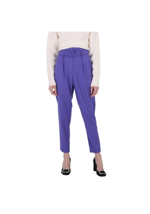 Moschino Ladies Purple Straight Leg Trousers