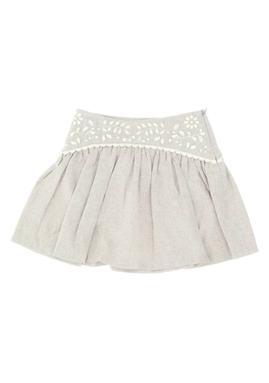 Chloe Girls Floral Embroidery Pleated Skirt