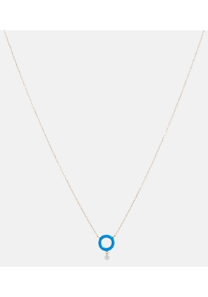 Persee 18kt gold chain necklace with white diamond
