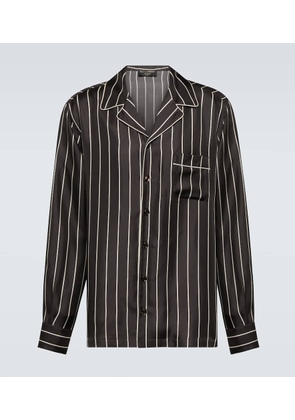 Dolce&Gabbana Striped silk pajama top